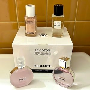 Authentic CHANEL perfumes and skin care accessories bundle
